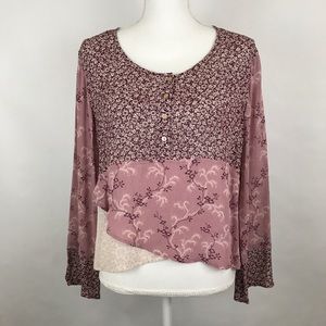 J Jill Blouse Small Petite Mauve Blouse